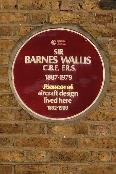 Photo 6"x4" Sir Barnes Wallis Red Plaque Deptford\/TQ3677 c2011
