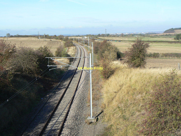 Photo 6"x4" Railway towards Nottingham Stanton-on-the-Wolds c2011