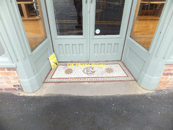 Photo 6"x4" The mosaic threshold of a shop in the High Street Tarvin Sands c2011