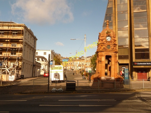 Photo 6"x4" Glasgow: slightly leaning clock tower at Charing Cross Glasgow c2009