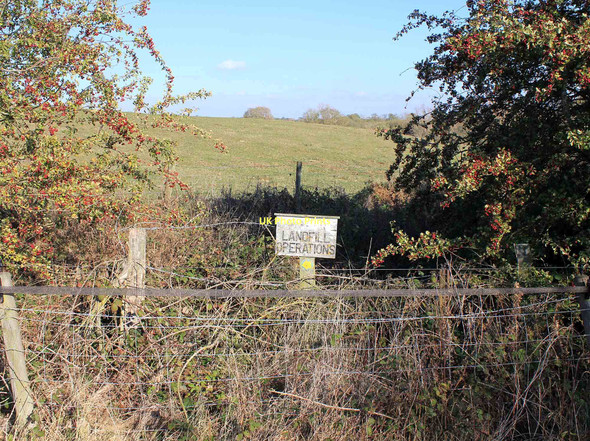 Photo 6"x4" Old Landfill Operations sign Deppers Bridge c2011