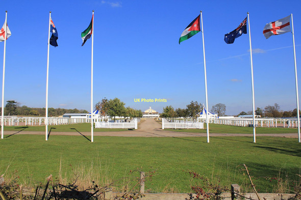Photo 6"x4" Flagpoles at Dallas Burston Polo Grounds Bascote Heath c2011