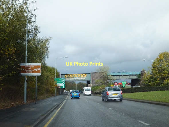 Photo 6"x4" A449 with railway bridges Wolverhampton c2011