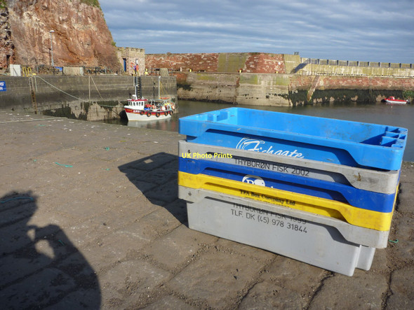 Photo 6"x4" Coastal East Lothian : Fishboxes at Victoria Harbour, Dunbar - 15th October 2011 Dunbar c2011
