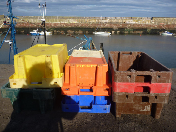 Photo 6"x4" Coastal East Lothian : Fishboxes at Dunbar - 15th October 2011 Dunbar c2011