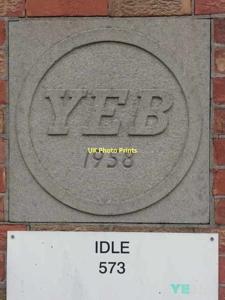 Photo 6"x4" Date stone on electricity transformer station, Idle Eccleshill c2011