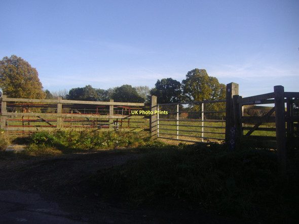 Photo 6"x4" Entrance to Edgwarebury Farm field, Fortune Lane Borehamwood c2011
