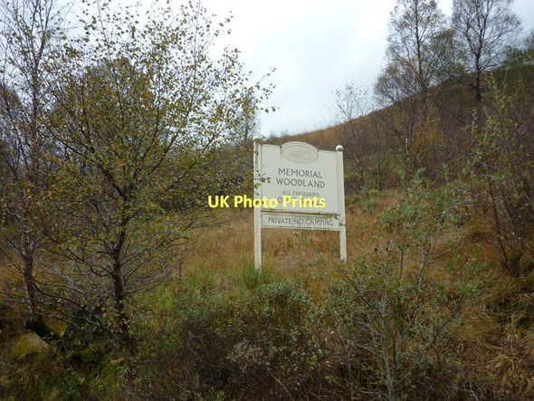 Photo 6"x4" A notice at Memorial Woodland Loch Doine c2011