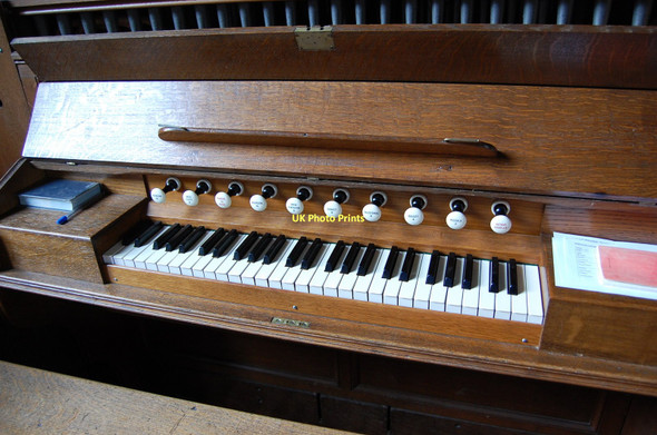 Photo 6"x4" Organ Console, Ripe church Eckington Corner c2011