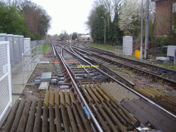 Photo 6"x4" Railway line south of Strawberry Hill station Twickenham c2008
