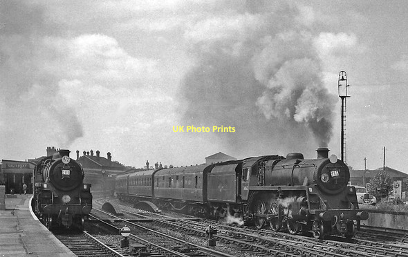 Photo 6"x4" BR Standard 2-6-0s at Salisbury Salisbury c1963
