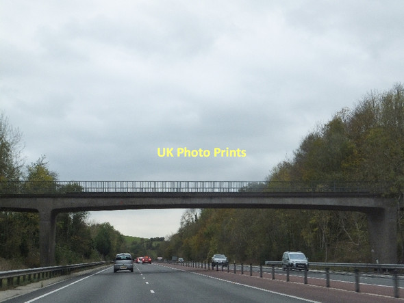 Photo 6"x4" Farm bridge over A40 south of the tunnels Monmouth\/Trefynwy c2011
