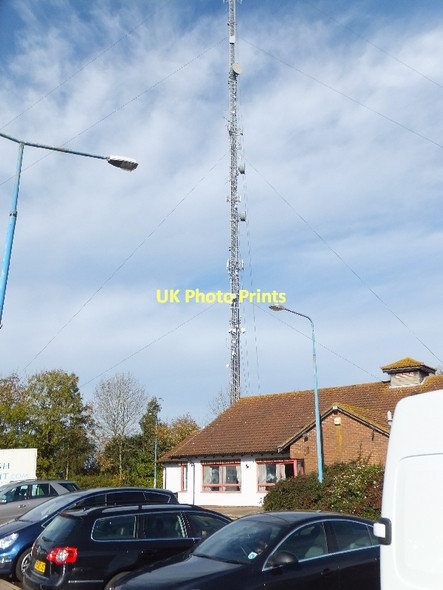 Photo 6"x4" Communications mast beside Membury Services Baydon c2011