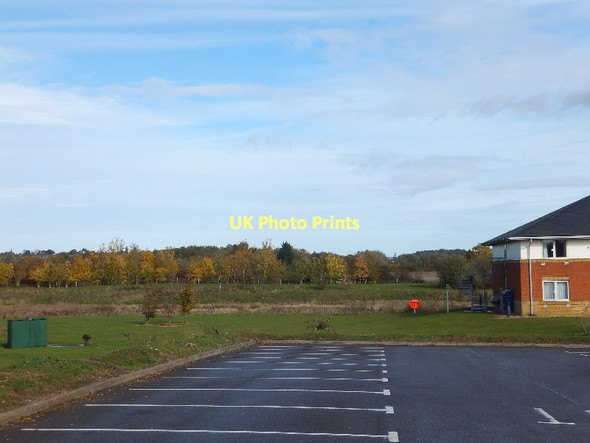Photo 6"x4" Reading West service area; open space west of the motel Calcot\/SU6671 c2011