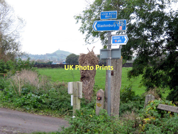 Photo 6"x4" Sharpham Crossing, cycle route to Glastonbury Beckery c2011