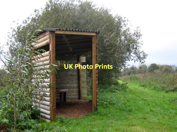 Photo 6"x4" Hide on Loxton's Marsh, Ham Wall Nature reserve Ashcott Corner c2011