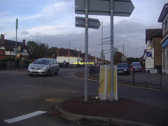 Photo 6"x4" Roundabout on Woodham Lane, New Haw Addlestone c2011