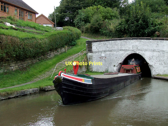 Photo 6"x4" Narrowboat emerging from Barnton Tunnel, Cheshire Northwich c2011