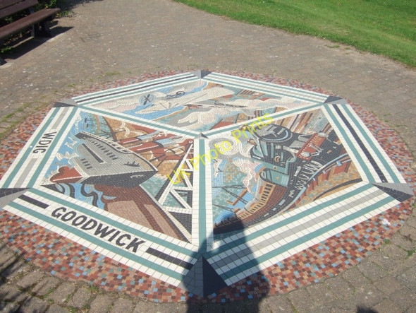 Photo 6"x4" Mosaic of transport on the Parrog Fishguard\/Abergwaun c2009
