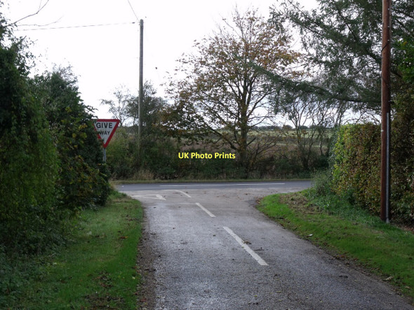 Photo 6"x4" Lane Junction with A1028, near Ulceby Fordington c2011