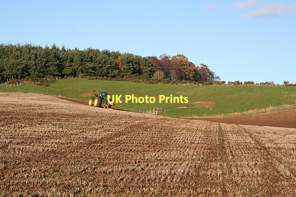 Photo 6"x4" Ploughing below Bellman's Wood Aberchirder c2011