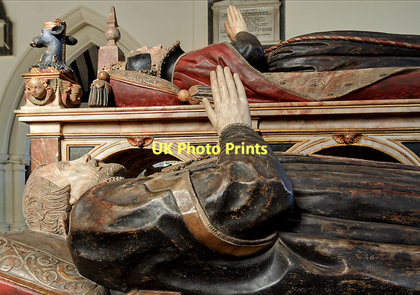 Photo 6"x4" Wriothesley monument - St Peter's church, Titchfield  (detail - 1) Fareham c2011