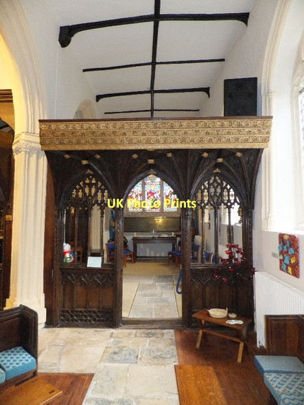 Photo 6"x4" Part of the screen of Feniton church Feniton c2011
