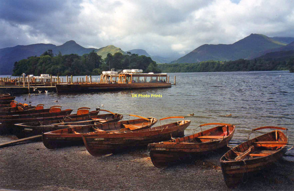 Photo 6"x4" Boats for hire at Keswick landing stages Keswick\/NY2623 c1998