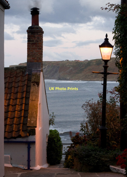Photo 6"x4" Runswick Bay old village in the evening Runswick Bay\/NZ8016 c2011