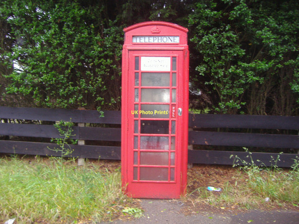 Photo 6"x4" Red phone box on The Street, Clandon West Clandon c2008