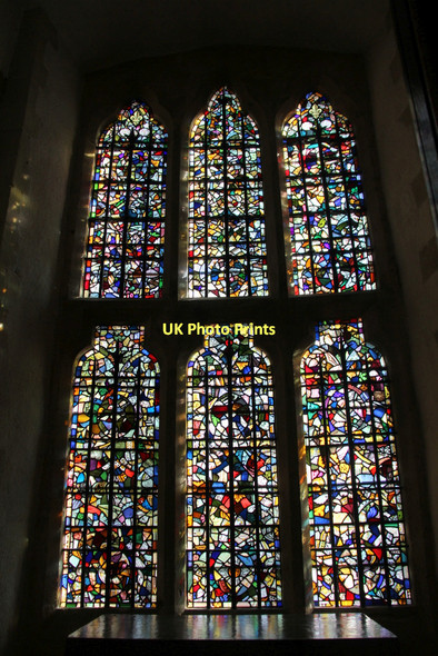 Photo 6"x4" Stained Glass Window in Chapel inside Tower of London London c2011