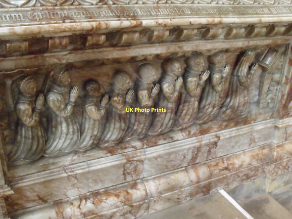 Photo 6"x4" Weepers on Tomb of Edwin Sandys, Southwell Minster Southwell\/SK7053 c2011