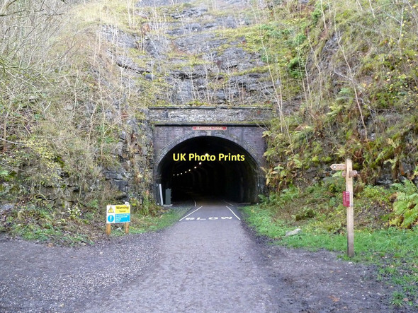 Photo 6"x4" Western portal of the Headstone Tunnel on the Monsal Trail Little Longstone c2011