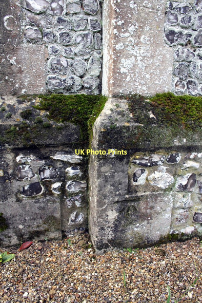 Photo 6"x4" Weathered benchmark on buttress of St Andrews Church Salisbury c2011
