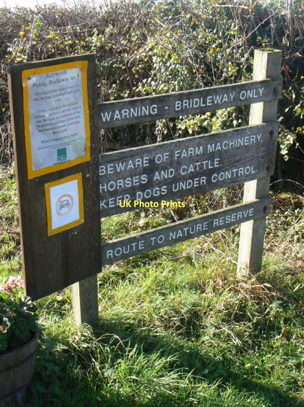 Photo 6"x4" Bridleway sign Keyworth c2011