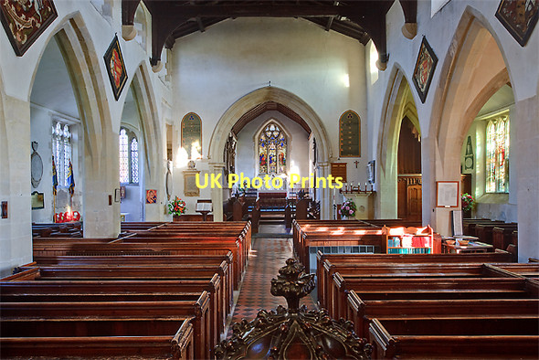 Photo 6"x4" St Mary's church interior  - Market Lavington Fiddington Sands c2011