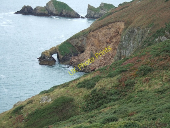Photo 6"x4" Natural arch and coastal collapse Newgale c2009