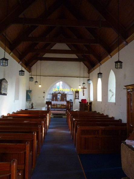 Photo 6"x4" Inside the church of St Mary the Virgin Rhossili c2011