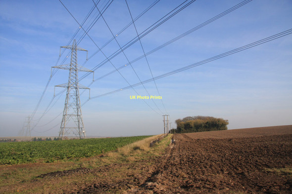 Photo 6"x4" Crossed lines Swaffham Bulbeck c2011