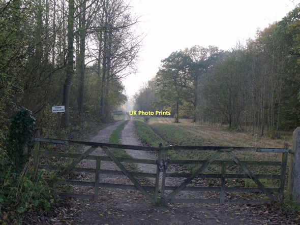 Photo 6"x4" Gated track to Welton Low wood Willoughby\/TF4671 c2011