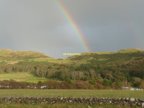 Photo 6"x4" Rainbow over Byne Hill Girvan c2011