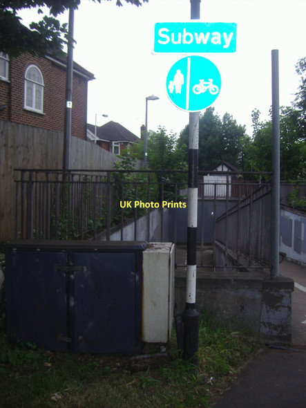 Photo 6"x4" Stripy pole by subway on Westway Ealing c2009