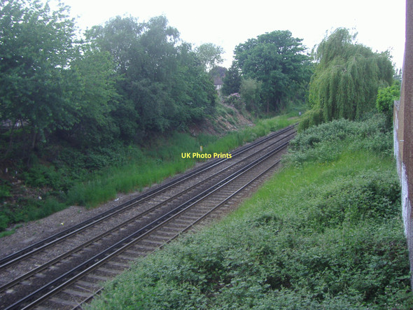 Photo 6"x4" Railway line from High Street Whitton Twickenham c2008