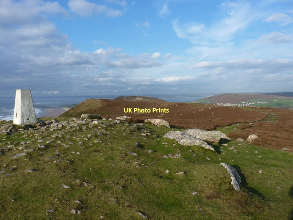 Photo 6"x4" Along the ridge of Rhossili Down Talgarth's Well c2011