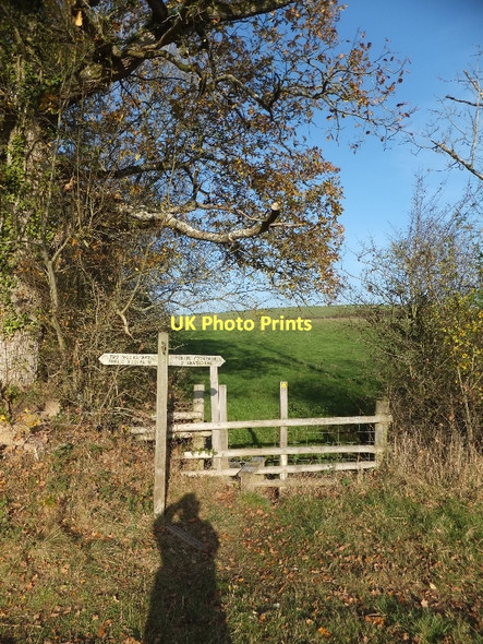 Photo 6"x4" Stile and signpost on Two Moors Way Morchard Road c2011