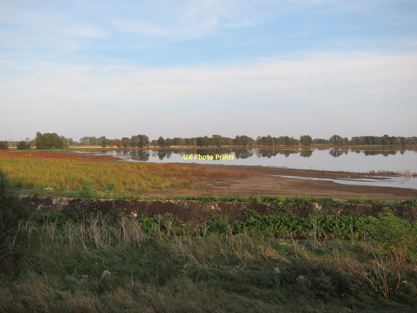 Photo 6"x4" Flooded fields south of River Great Ouse Elford Closes c2011