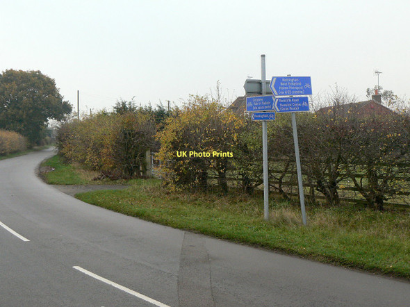 Photo 6"x4" Cycle signs on Bassingfield Lane West Bridgford c2011