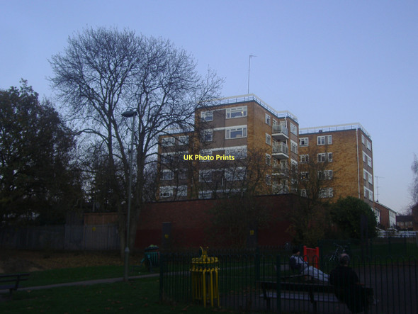 Photo 6"x4" Flats on Wickliffe Avenue from Windsor open space Finchley c2011