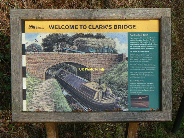 Photo 6"x4" Information board at Clark's Bridge Hickling\/SK6929 c2011