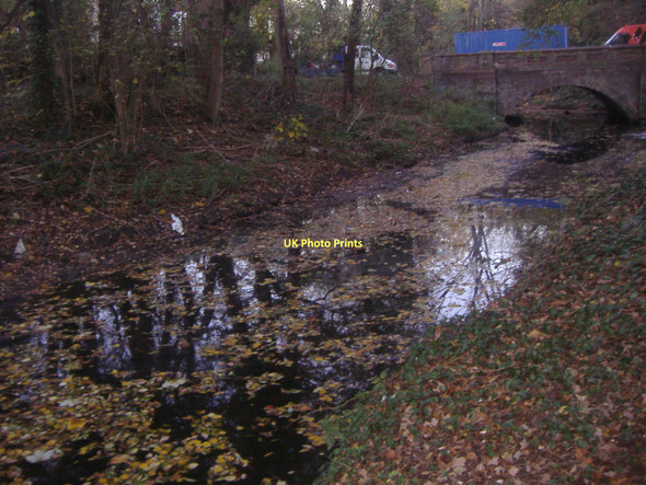 Photo 6"x4" Dollis Brook going under Waverley Grove bridge Hendon\/TQ2389 c2011